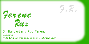 ferenc rus business card